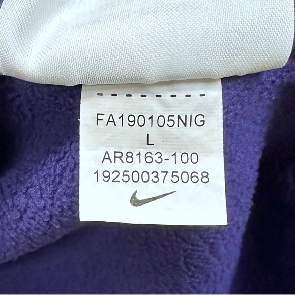 Nike Kansas State Wildcats 1/4 Zip Crew Neck Sweater AR8163-100 Large Purple - Picture 7 of 8